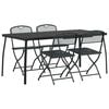 vidaXL Gartenm&ouml;bel Set 5 pcs Anthrazit Eisen und Stahl