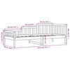 vidaXL Tagesbett Schwarz 90x190 cm Massivholz Kiefer