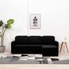 vidaXL Modulares 3-Sitzer-Schlafsofa Schwarz Stoff