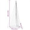 vidaXL LED Weihnachtsbaum 789 LEDs Kaltweiß 476 cm