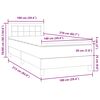 vidaXL Boxspringbett mit Matratze Rosa 100x210 cm Samt