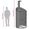 vidaXL Gartendusche Schwarz 100x100x241,5 cm Poly Rattan Akazienholz