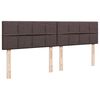 vidaXL Ottoman-Bett mit Matratzen Dunkelbraun 200x200 cm Stoff