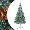 vidaXL K&uuml;nstlicher Weihnachtsbaum Gr&uuml;n 210 cm PVC und Stahl