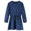 Kinderkleid mit Langen &Auml;rmeln Marineblau 104
