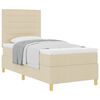 vidaXL Boxspringbett mit Kopfteil Creme 90 x 200 cm Stoff