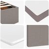 vidaXL Ottoman-Bett mit Matratze Taupe 180x200 cm Stoff