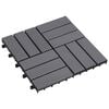 vidaXL Terrassenfliese 10 pcs Grau 30 x 30 cm Akazien-Hartholz