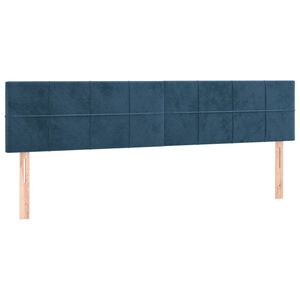 vidaXL Kopfteile 2 Stk. Dunkelblau 80x5x78/88 cm Samt