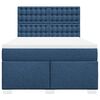 vidaXL Boxspringbett mit Matratze Blau 140x190 cm Stoff