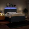vidaXL Boxspringbett mit Matratze Blau 180x200 cm Stoff