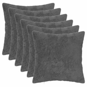 vidaXL Kissenbezug 6 stk. HEERLEN Dunkelgrau 30 x 30 cm