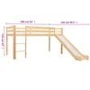 vidaXL Kinderhochbett-Rahmen mit Rutsche & Leiter Kiefernholz 97x208cm