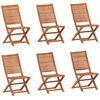 vidaXL Gartenst&uuml;hle 6 Stk. Klappbar 51x66x95 cm Massivholz Akazie
