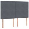 vidaXL Aufbewahrungsbett mit Matratze Dunkelgrau 140 x 190 cm Samt