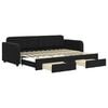 vidaXL Tagesbett Ausziehbar mit Schubladen Schwarz 80x200 cm Samt