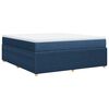 vidaXL Boxspringbett mit Matratze Blau 180x200 cm Stoff