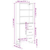 vidaXL Highboard Wei&szlig; 69,5x34x180 cm Holzwerkstoff