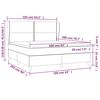 vidaXL Boxspringbett mit Matratze Schwarz 160x200 cm Samt