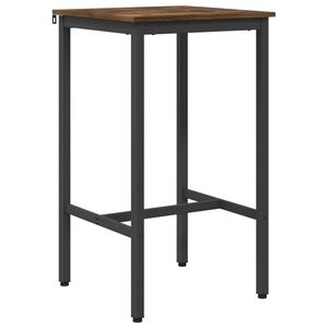 vidaXL Bartisch 52 x 52 x 90 cm Holzwerkstoff Raucheiche Rechtwinklig