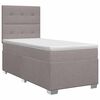 vidaXL Boxspringbett mit Matratze Taupe 90 x 200 cm Stoff