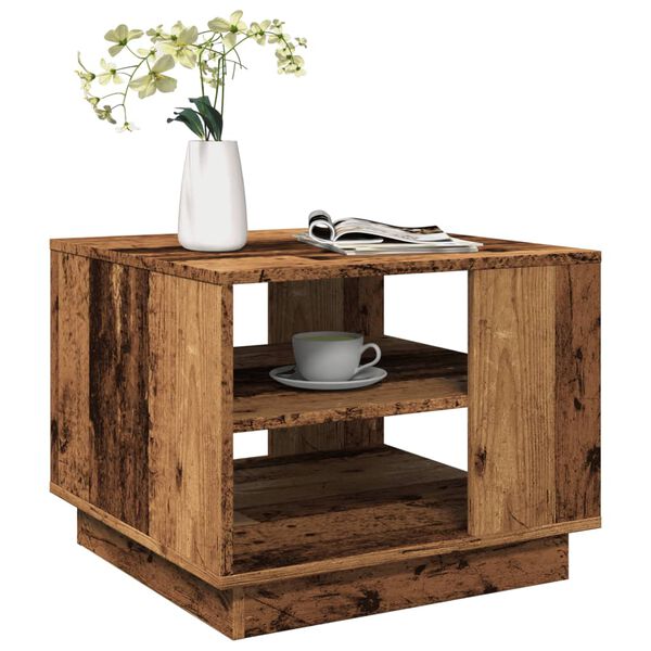vidaXL Couchtisch Altholz-Optik 55x55x42 cm Holzwerkstoff