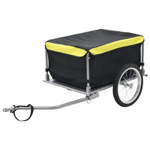 vidaXL Fahrradanh&auml;nger Schwarz und Gelb 65 kg