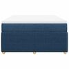 vidaXL Boxspringbett mit Matratze Blau 140x200 cm Stoff