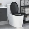 vidaXL Toilettensitz Schwarz 47 x 37 x 4 cm Duroplast