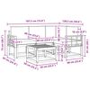 vidaXL Outdoor-Sofagarnitur mit Kissen 5 pcs Natur und Anthrazit