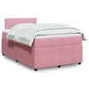 vidaXL Boxspringbett mit Matratze Rosa 120x200 cm Samt