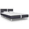 vidaXL Bettgestell ohne Matratze Schwarz Kunstleder 135x190 cm