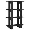 vidaXL B&uuml;cherregal/Raumteiler Schwarz 80x30x123,5 cm
