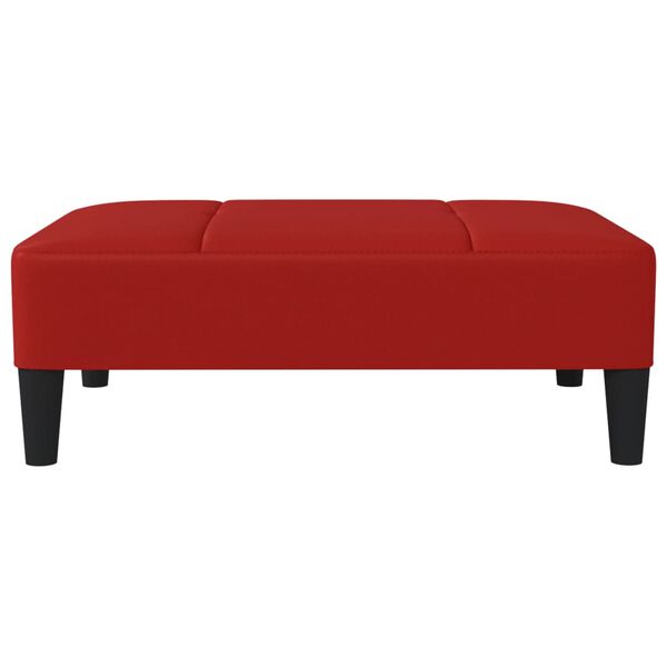 vidaXL Fu&szlig;hocker Weinrot 78x56x32 cm Kunstleder