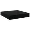 vidaXL Schweberegale 4 Stk. Hochglanz-Schwarz 40x23x3,8 cm MDF