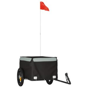 vidaXL Fahrradanh&auml;nger Schwarz und Grau 30 kg Eisen