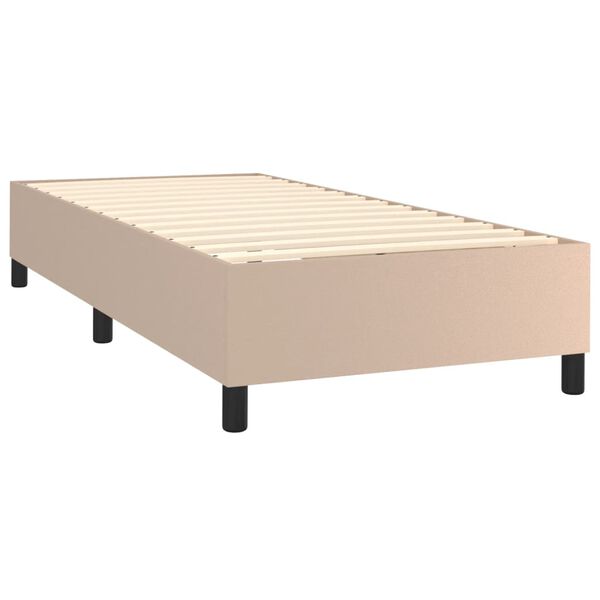 vidaXL Boxspringbettgestell Cappuccino-Braun 100x200 cm Kunstleder