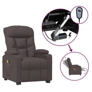 vidaXL Massagesessel Elektrisch Dunkelbraun Stoff