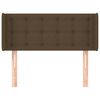 vidaXL Kopfteil mit Ohren Dunkelbraun 103x16x78/88 cm Stoff