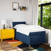 vidaXL Boxspringbett mit Matratze Blau 90x190 cm Stoff