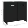 vidaXL Badezimmerschrank Schwarz 60x33x61 cm Holzwerkstoff