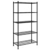 vidaXL Lagerregal mit 5 B&ouml;den 90x35x180 cm Schwarz 250 kg