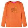 vidaXL Kinder-Langarmshirt Dunkelorange 116