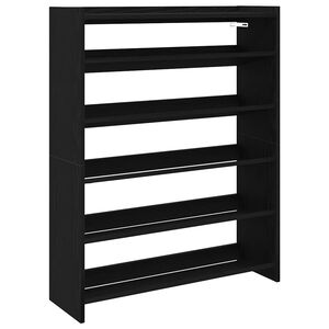 vidaXL Schuhregal Schwarz 80x25x100 cm Holzwerkstoff