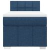 vidaXL Boxspringbett mit Matratze Blau 90x200 cm Stoff