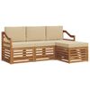 vidaXL Outdoor-Sofagarnitur 4 stk. Natur und Beige