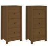 vidaXL Sideboards 2 Stk. Honigbraun 40x35x80 cm Massivholz Kiefer