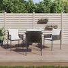 vidaXL Gartenst&uuml;hle mit Kissen 4 Stk. Braun 54x61x83 cm Poly Rattan
