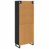 vidaXL Highboard Schwarz Eichen-Optik 69,5 x 34 x 180 cm Holzwerkstoff