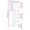 vidaXL Schuhschrank Hochglanz-Wei&szlig; 30x35x105 cm Holzwerkstoff